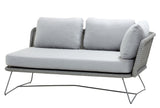 Cane-line Horizon 2-seater sofa left module, Light gray