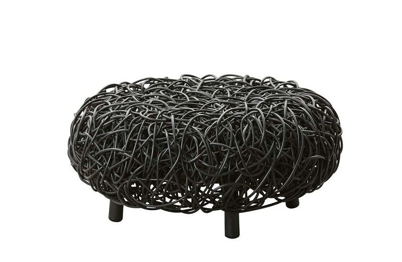 Cane-line INDOOR Loop Pouf Ø50, Black