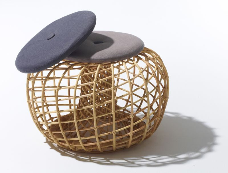 Cane-line INDOOR Nest Stool, Nature, Ø65