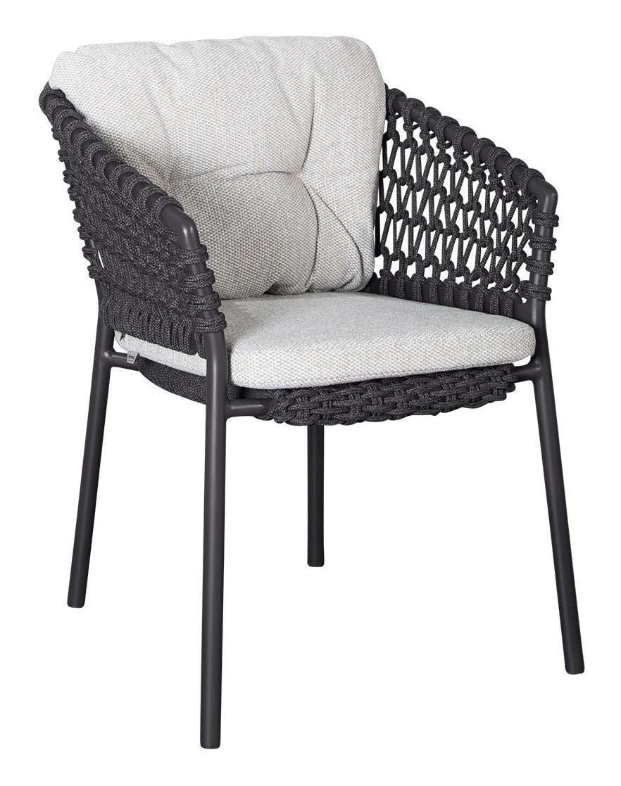 Cane-line Ocean Garden Chair, Dark Gray Cane-line Soft Rope