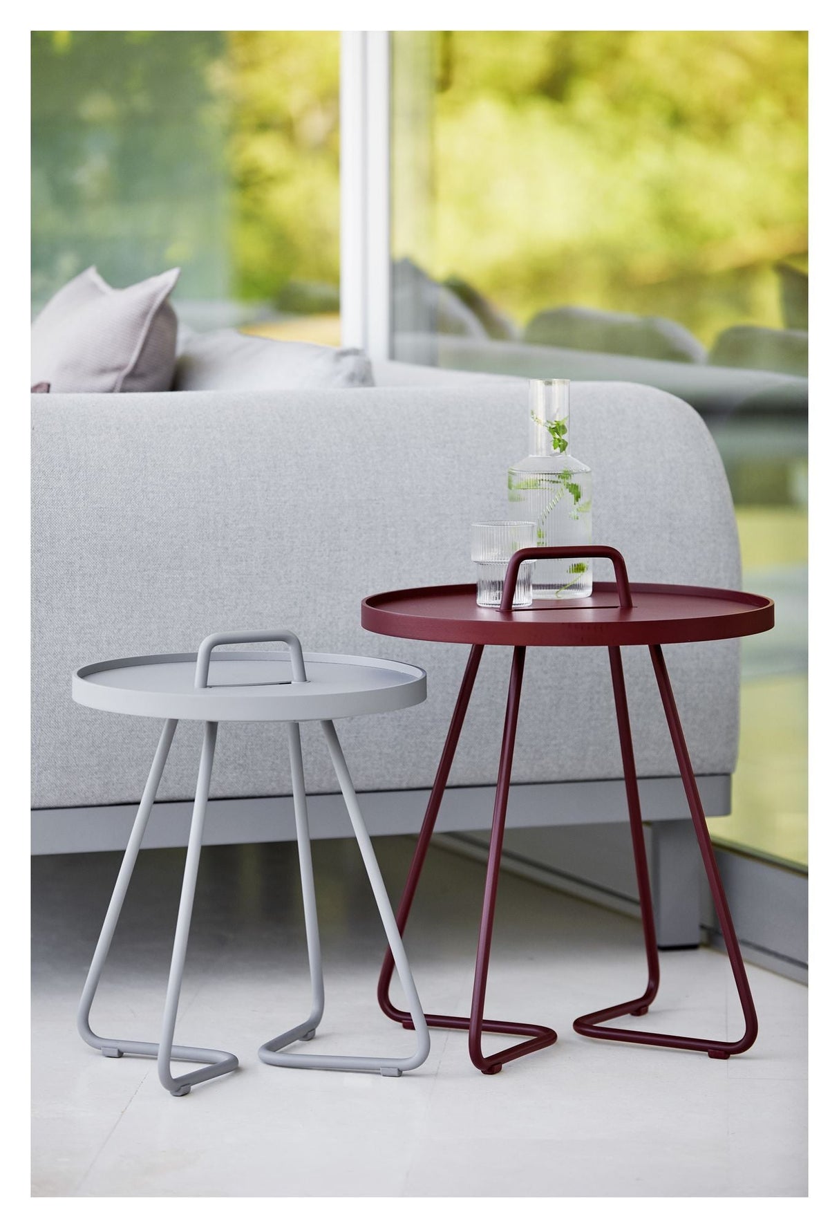 Cane-line On-the-move side table small, Red