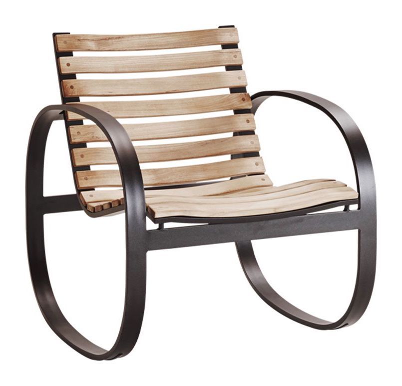 Cane-line Parc rocking chair Teak, Gray