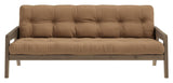 Grab Sofa bed, Brown lacquered pine, Mocca