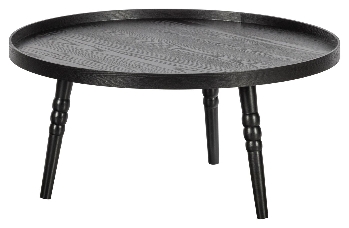 Ponto Side Table, Ø75, Black MDF