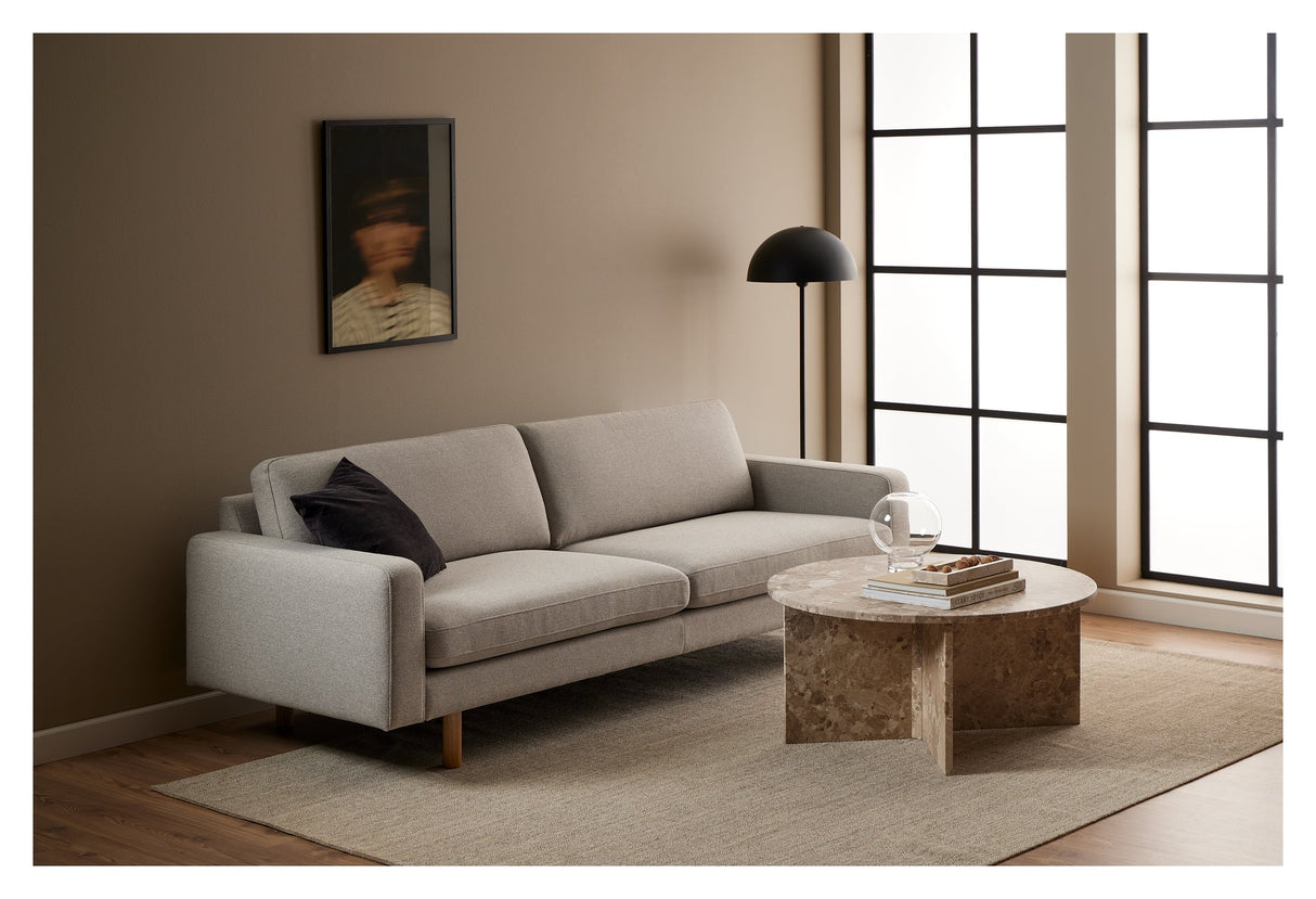 Vega, coffee table Ø90 - Latte brown