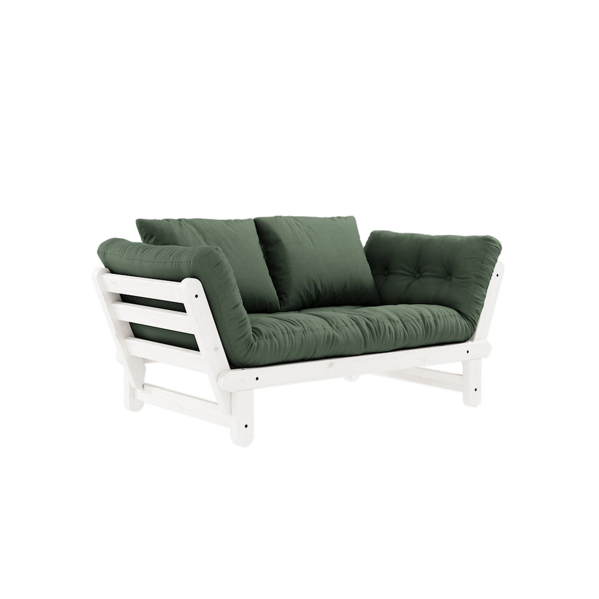 Beat, sofa bed, olive green/white