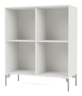 SHOW Bookshelf with silver legs, White