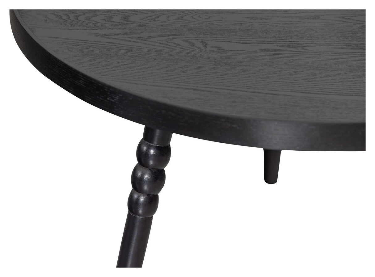 Ponto Side Table, Ø75, Black MDF