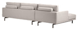 Galene 3-pers. Sofa with right-facing chaise longue, B254, Beige chenille