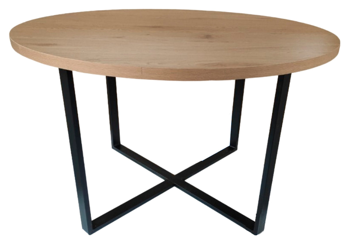 Lugo, dining table Ø120 - oak/black