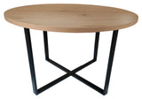 Lugo, dining table Ø120 - oak/black