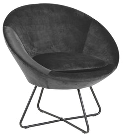 Center Lounge Chair, Velour, Gray