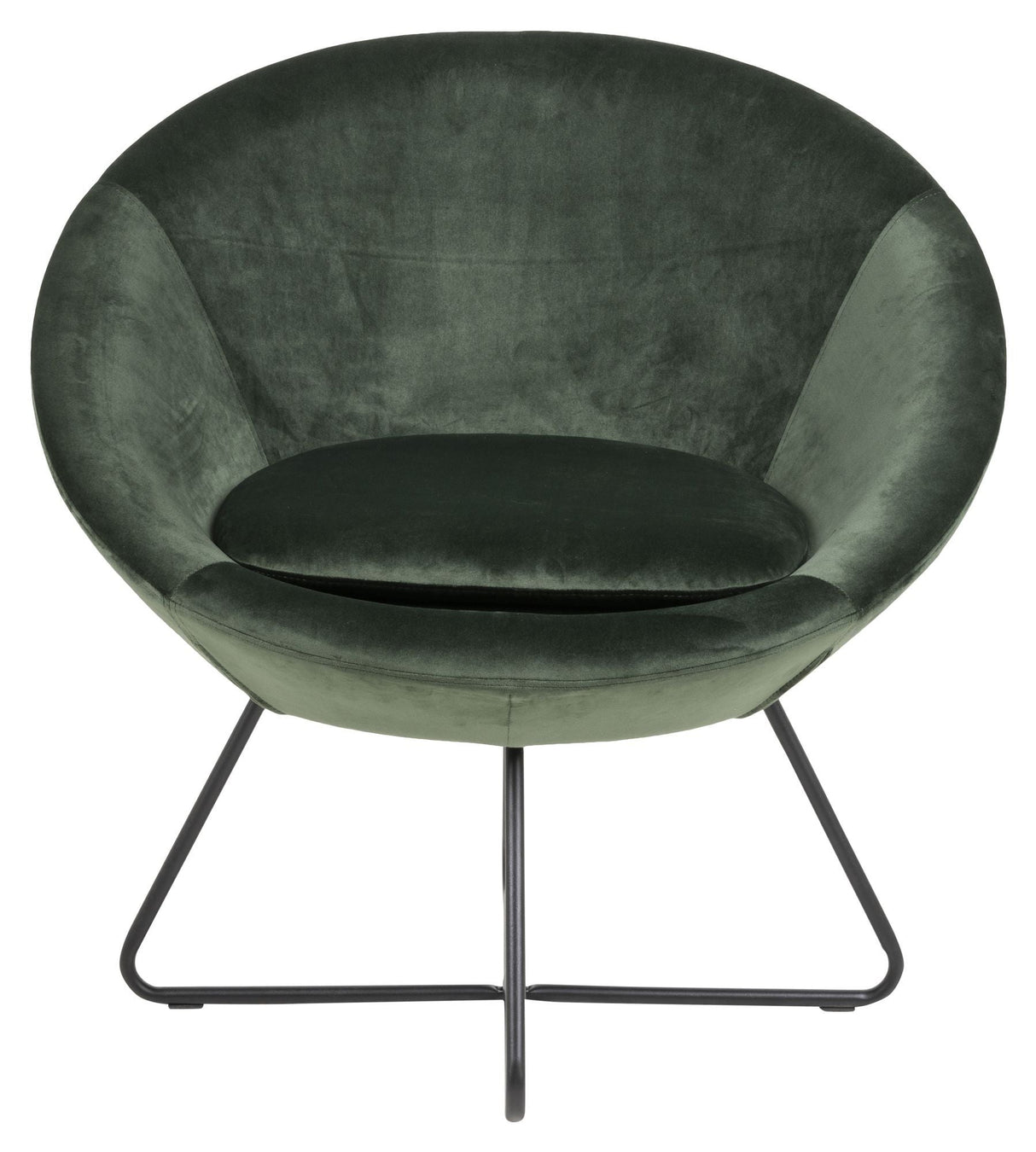 Center Lounge Chair, Forest green velvet