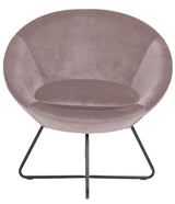 Center Lounge Chair, Dusty pink velvet