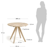 Maial Dining Table - Solid Teak, Ø90