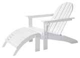 Adirondack Footstool, White painted mahogany