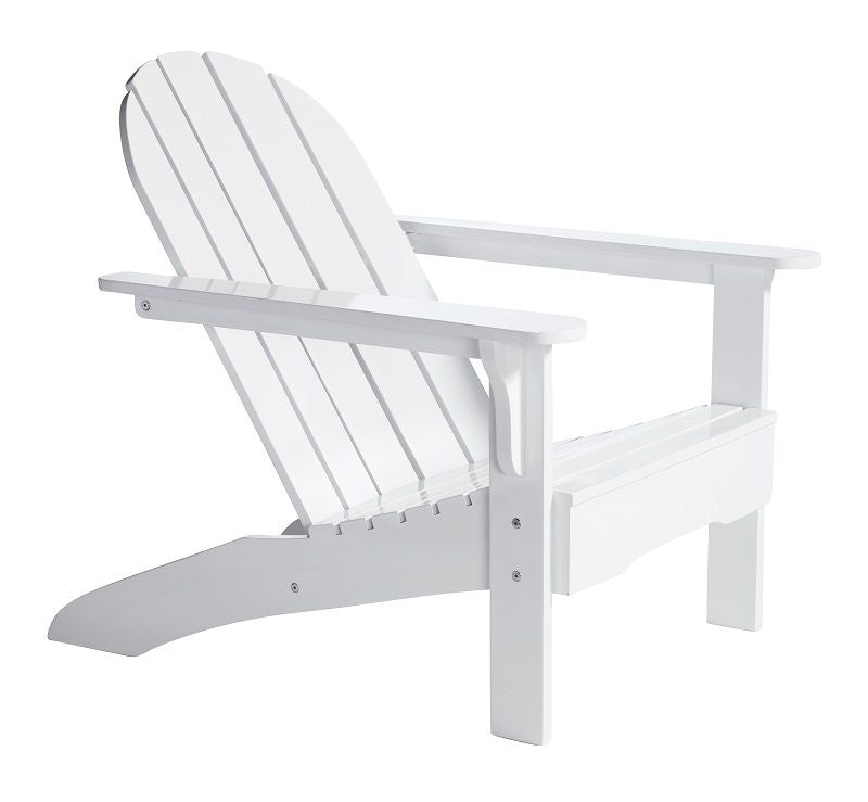 Adirondack Garden Chair, White Painted Mahogany