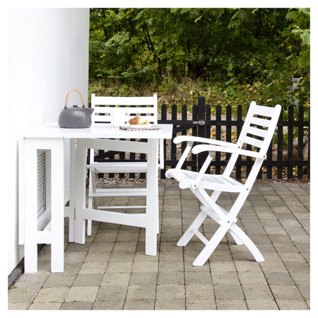 Butterfly Folding table, White painted mahogany