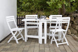 Clarish Garden Chair, White Painted Mahogany