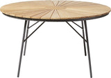 Hard & Ellen Garden Table Anthracite/Teak, Ø130