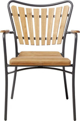 Hard & Ellen Garden Chair w/armrests, Anthracite/teak