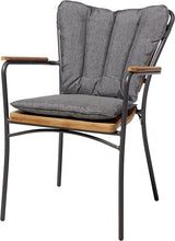 Hard & Ellen Garden Chair w/armrests, Anthracite/teak