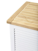 Hillary Cushion Box, White w. teak lid