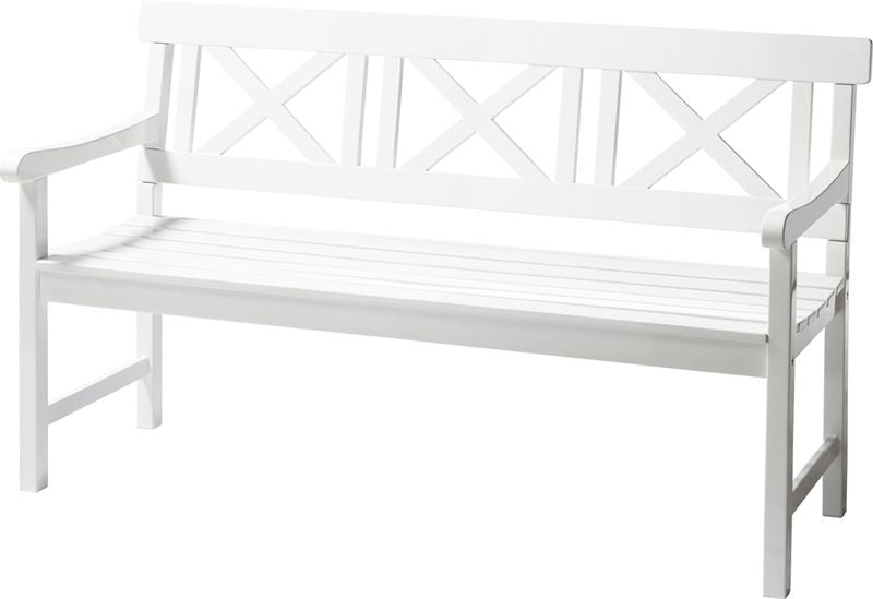 Løkken Garden Bench, White, B150