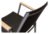 Mood Extreme Garden Chair with Armrests, Gray/Black