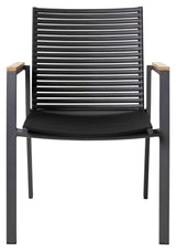 Mood Extreme Garden Chair with Armrests, Gray/Black