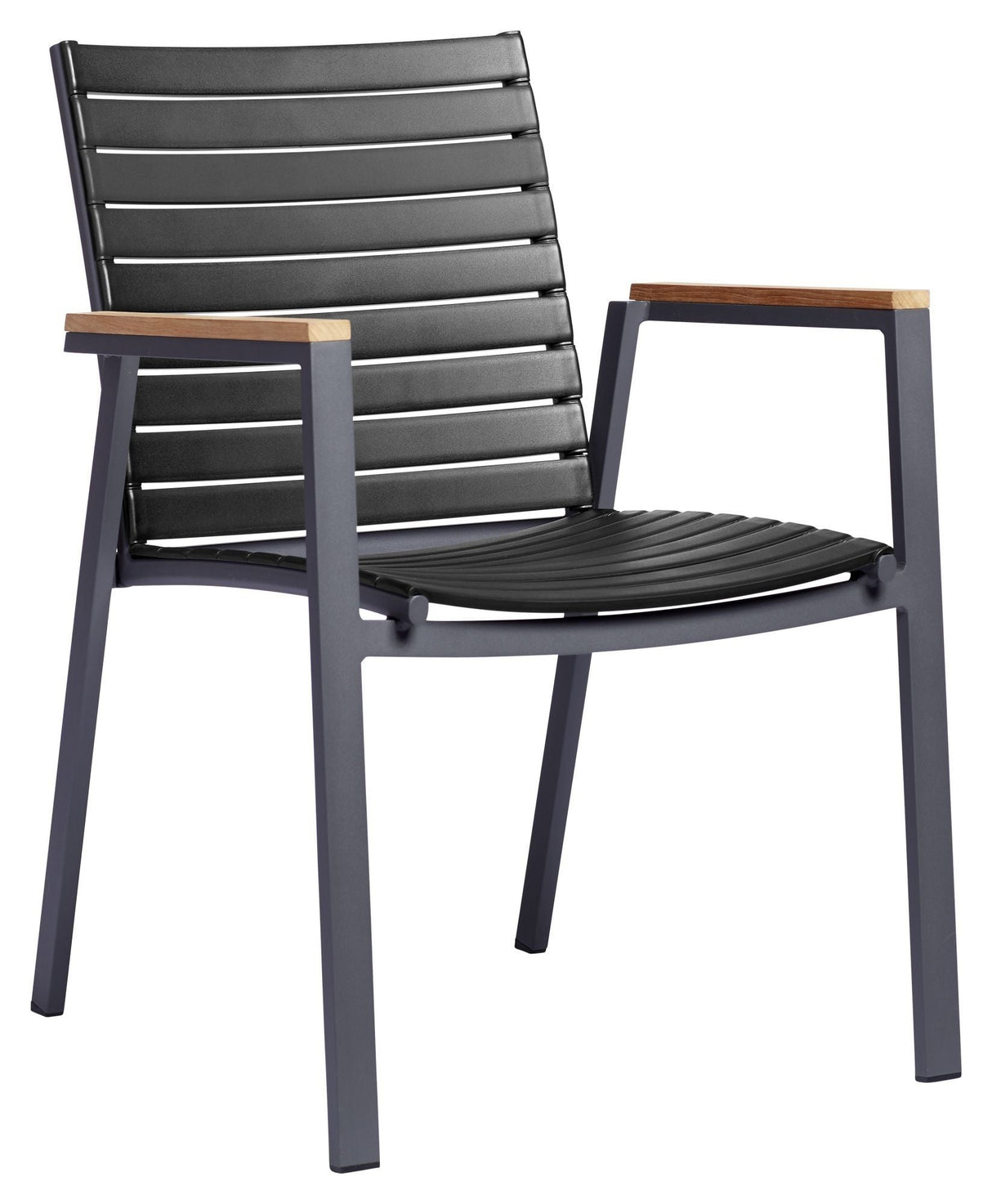 Mood Extreme Garden Chair with armrests, Dark Gray Aluminum