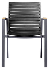 Mood Extreme Garden Chair with armrests, Dark Gray Aluminum