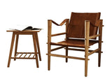 Noble Safari Chair, Brown Leather and Bamboo