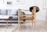 Noble Safari Chair, Brown Leather and Bamboo