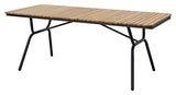 Parc table, 197,5x88x74, Anthracite/teak