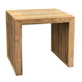 Rib Stool, Solid Teak, W:45cm