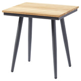 Rio Lounge Table, Teak/Dark Gray, 50x50