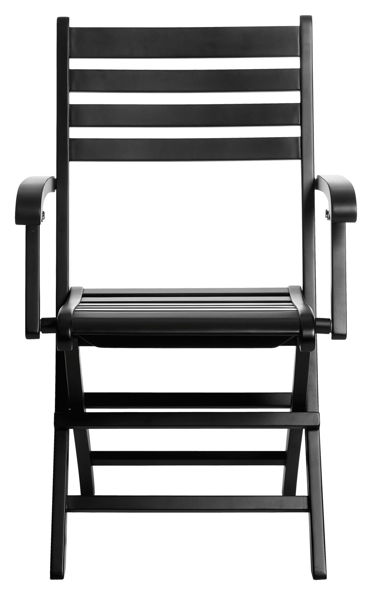 York Folding chair w/armrests Black