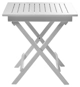 York Garden Table, White Painted Mahogany, 70x70