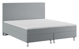 Classic Continental Bed, 180x200, Latex pillow top mattress, Light gray