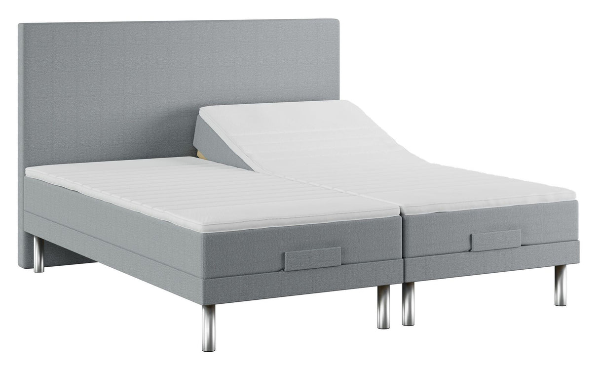 Classic Elevation Bed, 180x200, Latex mattress top, Light gray