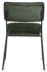 Cornelia Dining chair with forest green velvet