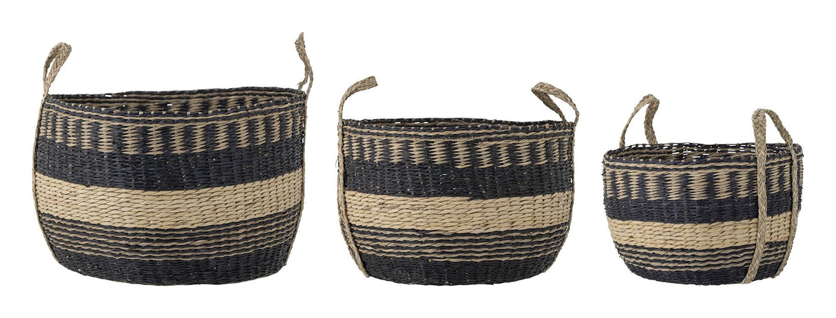 Bloomingville Sania Basket set of 3, Seagrass