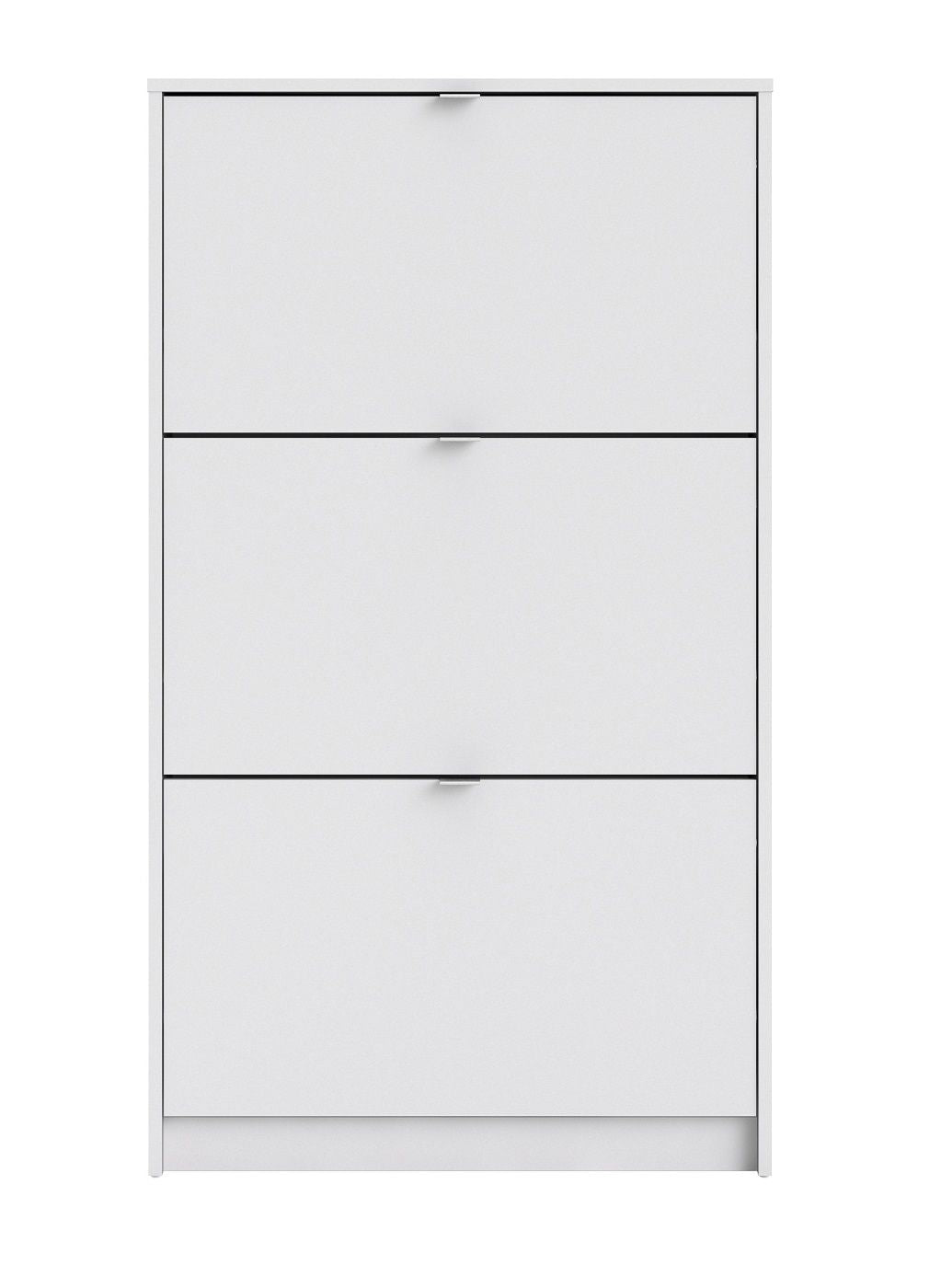 Shoes Shoe Cabinet 3 folding doors with 1 compartment - White