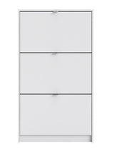 Shoes Shoe Cabinet 3 folding doors with 1 compartment - White