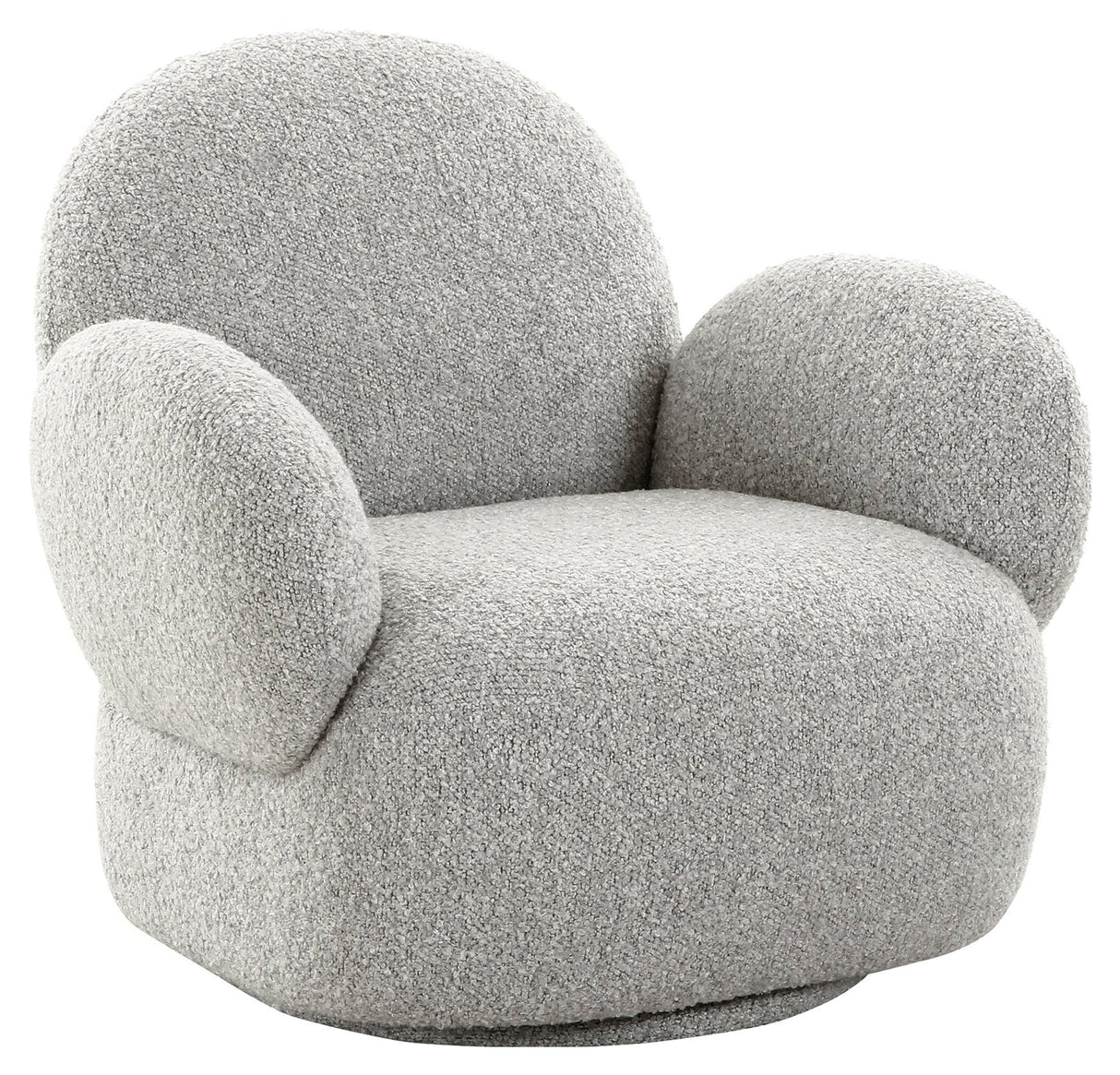 Messina, Lounge chair with swivel function, bouclé/light gray