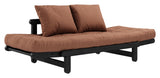 Beat Sofa bed, Black lacquered, Pine/Brown