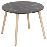 Roslin Coffee table, Brown marble, Ø60