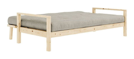 Knob Sofa bed, Lacquered pine, Linen