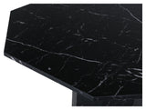 Marbs Dining table, Ø110, Black marble look